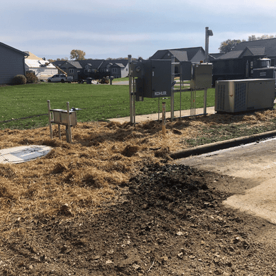 A pump station was installed by Simonson Construction excavation employees at the Tower Lakes Condominium Association in Mansfield, Ohio.