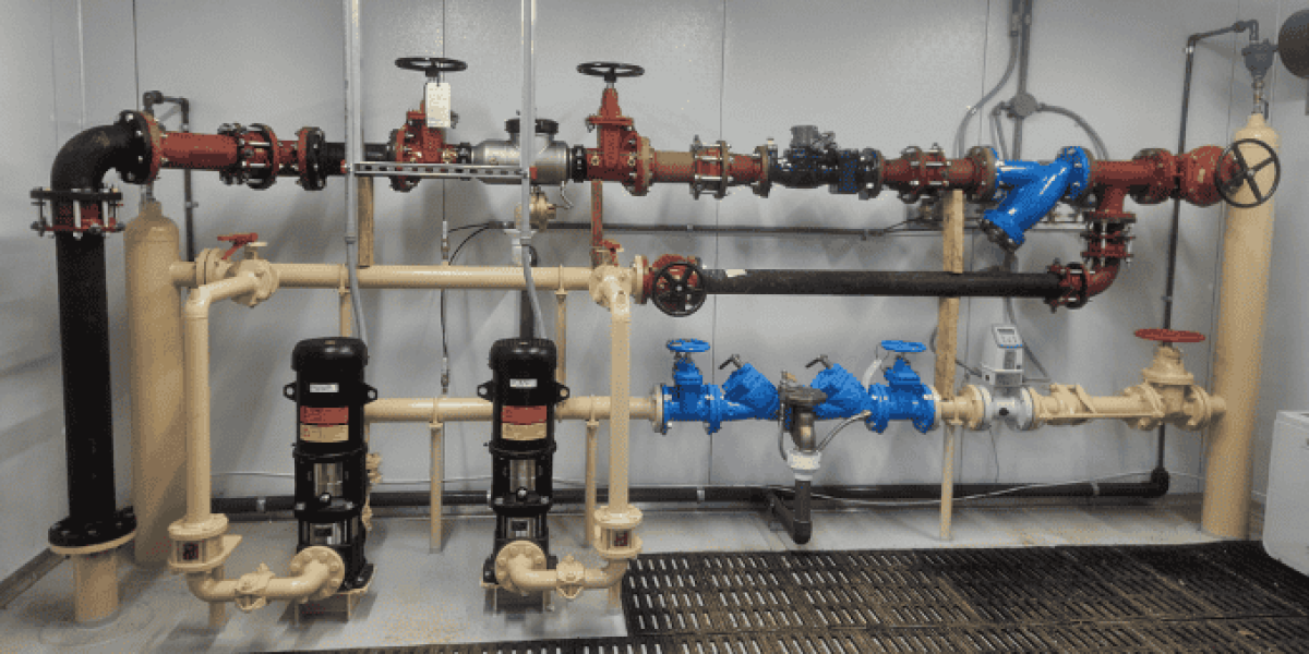 Booster station piping at Pleasant Hill Lake Park supporting adequate water pressure for the force main installed beneath Pleasant Hill Lake