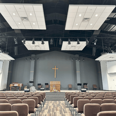 The new sanctuary at Westwood Alliance Church in Ontario, Ohio.