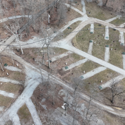 Simonson Construction is Pulling Force Main Waterline Under Pleasant Hill Lake Park